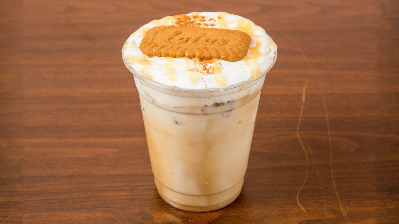 Biscoff latte at First Cup Cafe